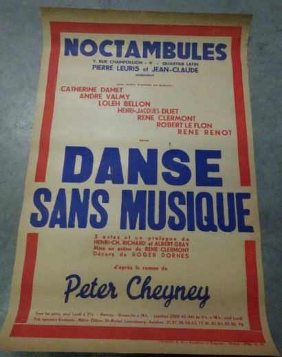 null Posters of theaters. Set of 27 posters, various sizes, 1940 to 1970. Provenance:...