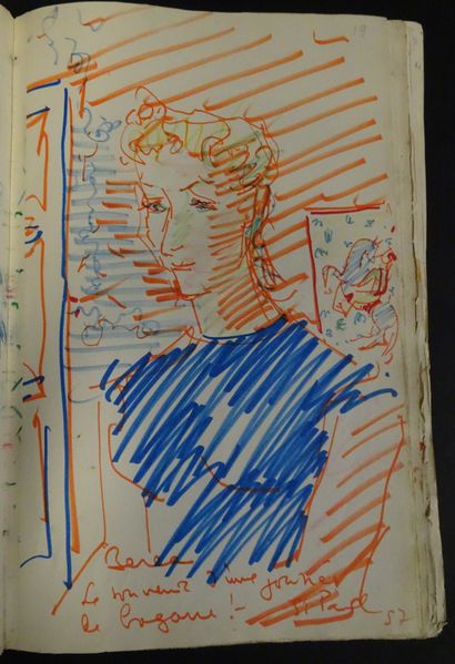 null Guestbook of an important art gallery, Mariette Giraud in Saint-Paul de Vence...