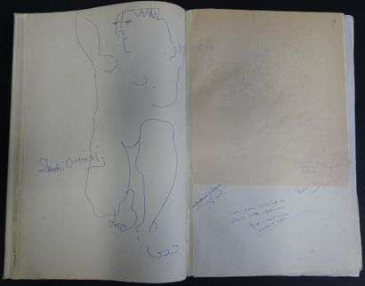 null Guestbook of an important art gallery, Mariette Giraud in Saint-Paul de Vence...