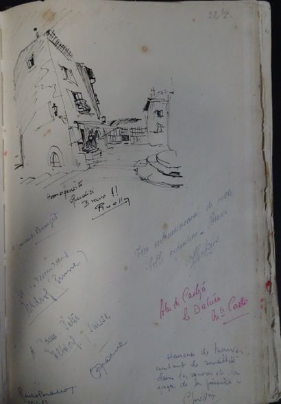 null Guestbook of an important art gallery, Mariette Giraud in Saint-Paul de Vence...