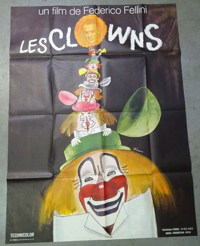null FELLINI Federico, “Le Clowns”, affiche de film, 120 x 160 cm.