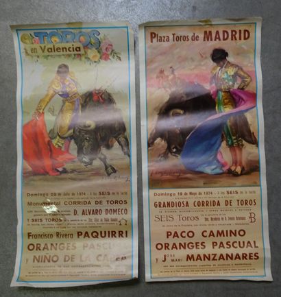 null POSTERS. 2 posters of Bullfighting and 13 posters of exhibitions and shows....