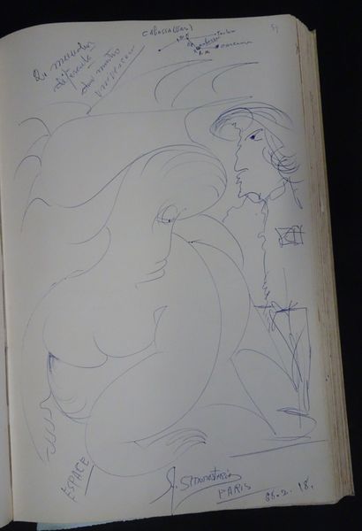 null Guestbook of an important art gallery, Mariette Giraud in Saint-Paul de Vence...