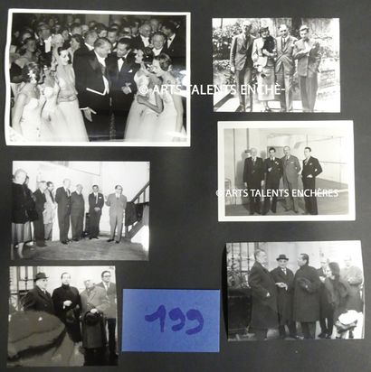 null PHOTOGRAPHS. Set of 10 photographs of Serge Lifar with President Auriol, in...