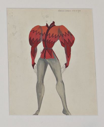 null G.MEUNIER. Ballet "Le chevalier et la demoiselle", 1941. Gouaches sur papier,...