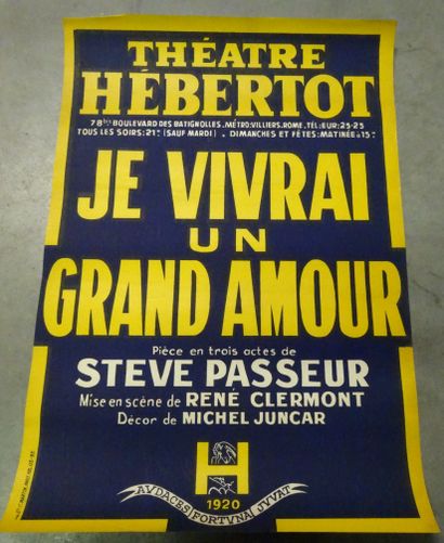 null Affiches de théâtres. Ensemble de 27 affiches, différents formats, 1940 à 1970....