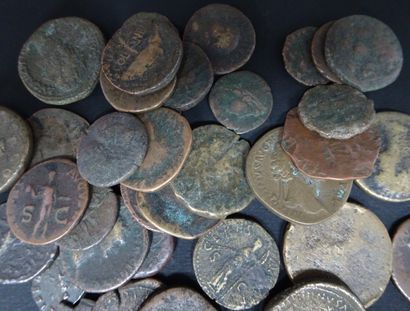 null Important lot of antique and roman coins to identify.