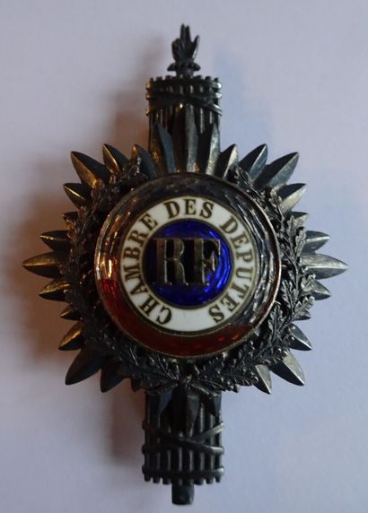 Badge of French deputy of the IIIth Republic...