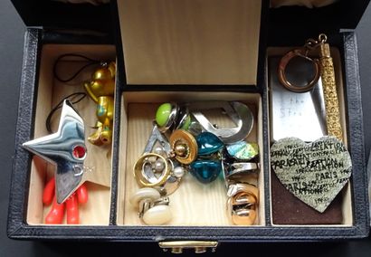 Jewelry box with various costume jewelry...