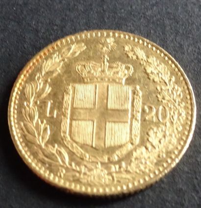 null Gold coin. Coin 20 pound Umberto 1er, Gold, Rome, 1882.
Weight : 6,47 grams...