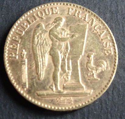 null Gold coin. 20 francs gold coin, civil engineering, 1893.
Weight : 6,49 g.