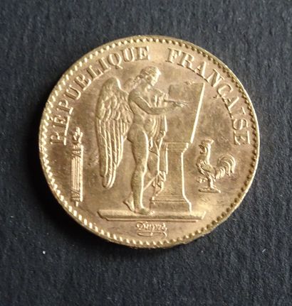 null Pièce OR. France. Pièce de 20 francs or, génie civil, 1878.
Poids : 6,46 g.
