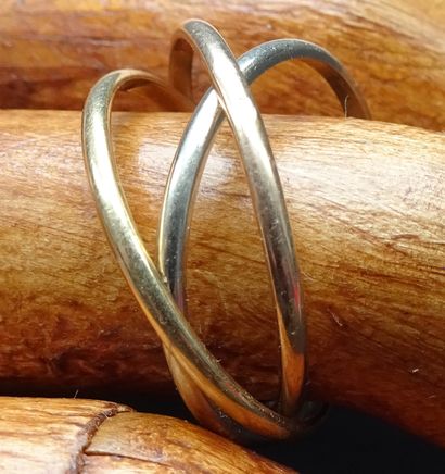 null Ring 3 rings in gold. Weight : 3,26 g.