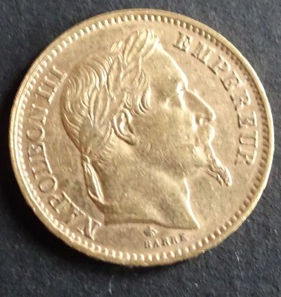 Gold coin. Coin 20 francs Or, Napoleon III,...