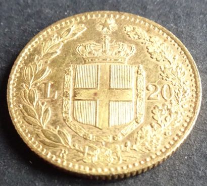 null Gold coin. Coin 20 pound Umberto 1er, Gold, Rome, 1882.
Weight : 6,46 grams...
