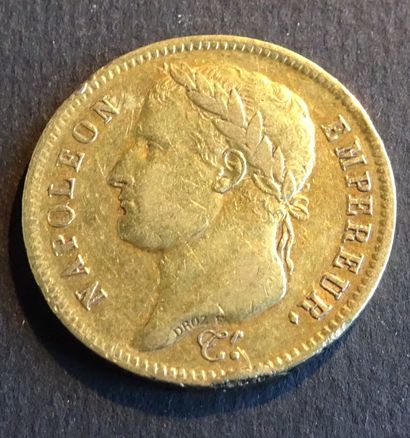 Gold coin. Coin 40 francs GOLD Napoleon,...