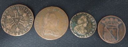 Coin 1 liard Leopold II, 1791 + 1 coin duit...