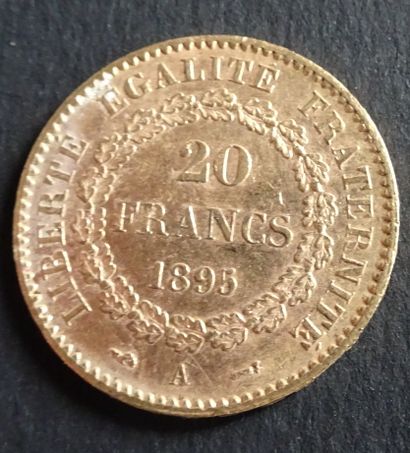 null Gold coin. 20 francs gold coin, civil engineering, 1895.
Weight : 6,48 g.