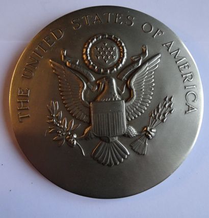 null American medal for the American pavilion of the 1967 World's Fair in its original...