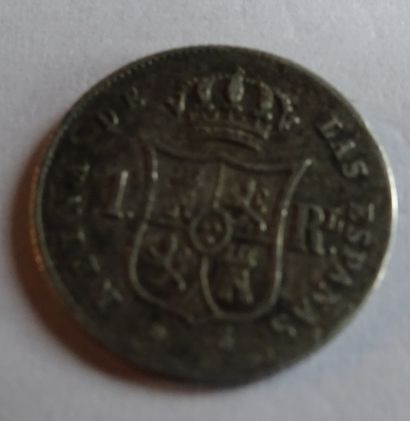 null Pièce 1 réal Isabelle II argent. 1852.
Poids : 1,30 g.