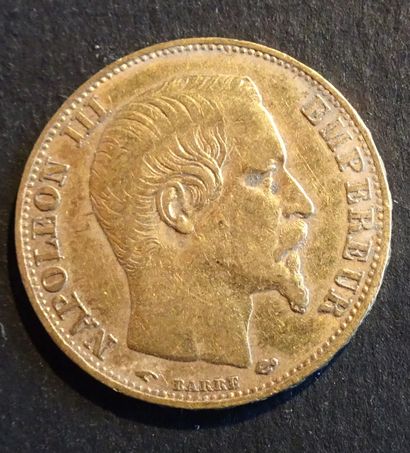 Pièce OR. Pièce 20 francs Napoléon III, OR,...