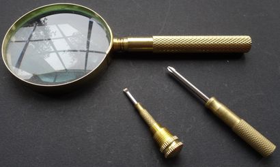 null Magnifier with screwdriver mounting in the handle.