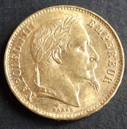Pièce OR. Pièce 20 francs Or, Napoléon III,...