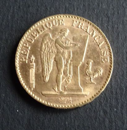 null Gold coin. 20 francs gold coin, civil engineering, 1893.
Weight : 6,46 g.