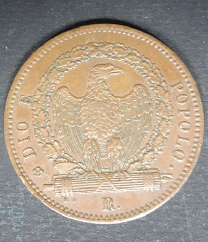 Coin 3 baiocchi, Roman Republic, 1849, copper.
Weight...