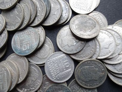 5 coins of 10 francs Turin in silver. Years...