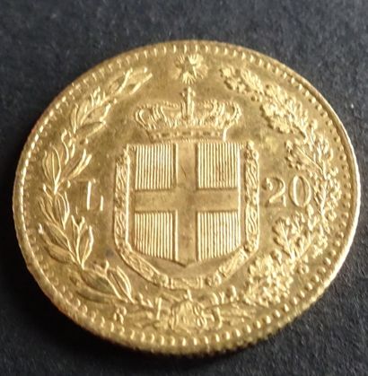 null Gold coin. Coin 20 pound Umberto 1er, Gold, Rome, 1882.
Weight : 6,47 grams...