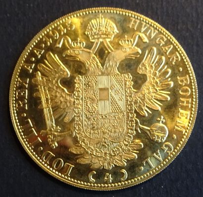 null Gold coin. Coin of 4 ducats, GOLD, Austria, François Joseph1er, Vienna. Perfect...