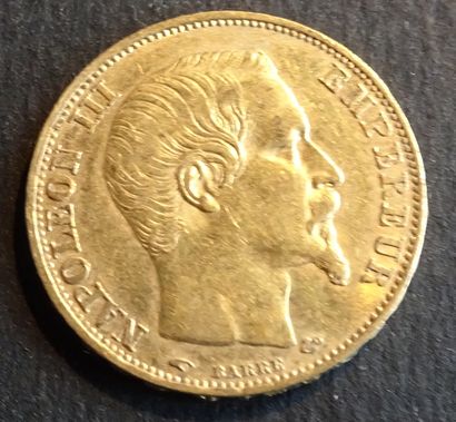 Gold coin. Coin 20 francs Napoleon III, GOLD,...
