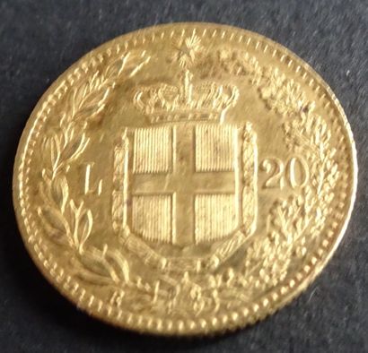 null Gold coin. Coin 20 pound Umberto 1er, Gold, Rome, 1882.
Weight : 6,44 grams...