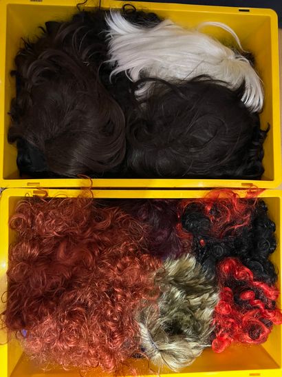 null Lot of 32 various wigs.