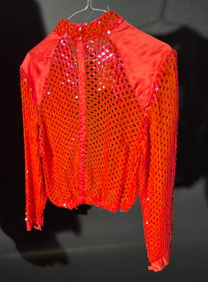 null DISCO. Set of 6 red and pink sequined vests + a pink spencer.