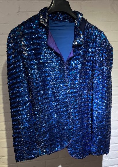 null VICAIRE. 2 fully sequin-embroidered jackets with embroidered bibs