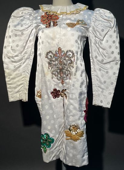 VICAIRE VICAIRE - Children's white clown costume with sequin embroidery and cabo...