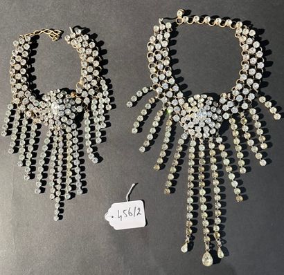 null 2 antique rhinestone necklaces.