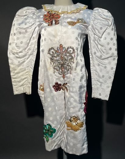 VICAIRE VICAIRE - Children's white clown costume with sequin embroidery and cabo...