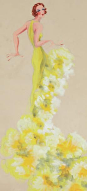 ZIG Danseuse à la robe jaune, 50 x 70 cm
