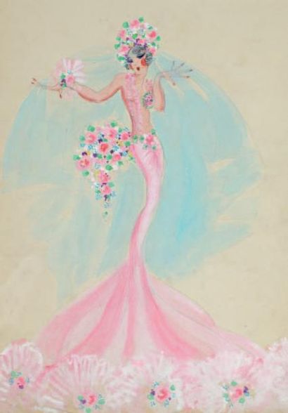 ZIG Danseuse à la robe rose, 50 x 70 cm
