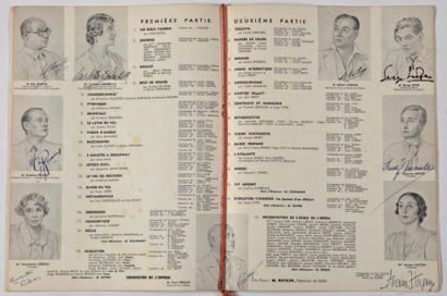null FÊTE DE LA DANSE PAR LES ARTISTES DE L'OPÉRA Programme du 28 novembre 1935 regroupant...