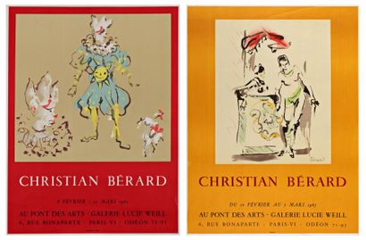 null CHRISTIAN BÉRARD 2 affiches pour des expositions de Christian Bérard. 50 x 65...