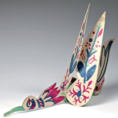 NATHALIA GONTCHAROVA Oiseau, Sculpture en papier
