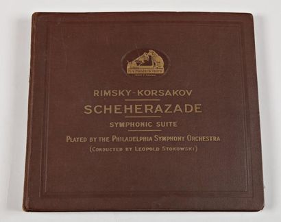 null «SCHEHERAZADE», RIMSKY-KORSAKOV Ensemble de 5 disques 78 tours joués par l'Orchestre...