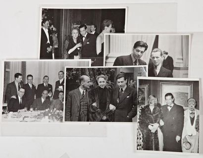 null EXPOSITION DIAGHILEV À LONDRES EN 1954 Serge Lifar et Tamara Karsavina à l'ouverture...