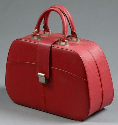 null Bagagerie Sac typique années 1950 Rouge, fermoir acier