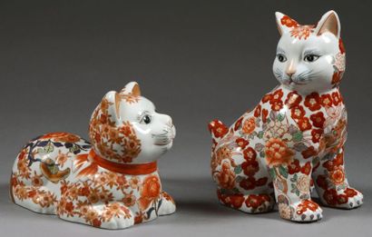 null Collection de porcelaine Chine dans le goût imari. Ensemble comprenant un chat...