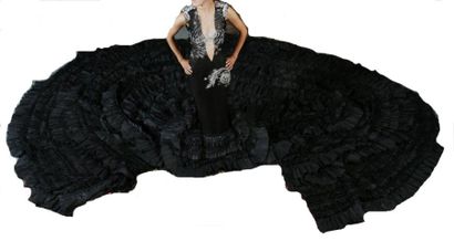TORRENTE Robe noire Constellation de la dernière collection haute couture2004. G...